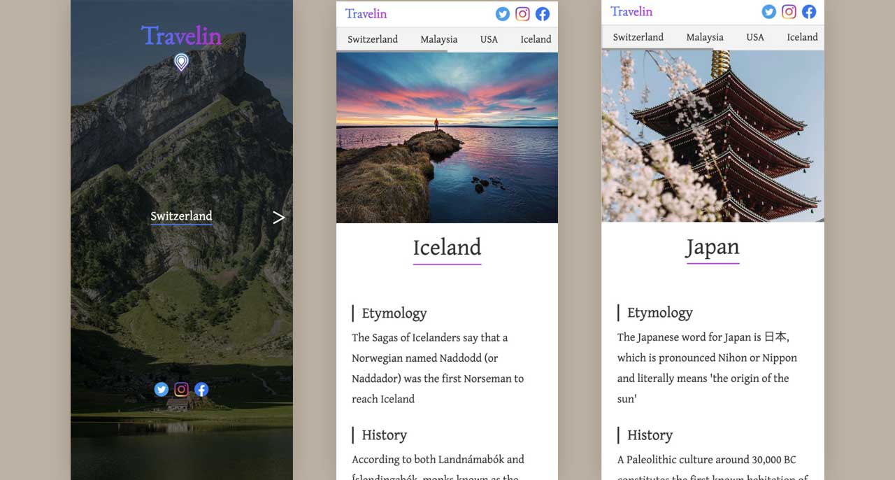 観光サイト[Travelin]